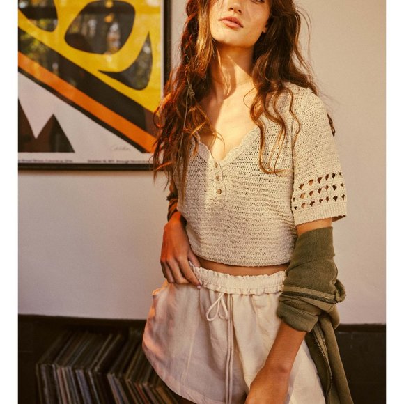 🎉LAST CHANCE🎉 NWT Free People Bree Pullover / Summer Khaki - Picture 6 of 9